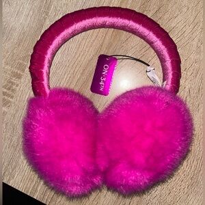 On 34th Women's Pink Faux-Fur Earmuffs NEW
